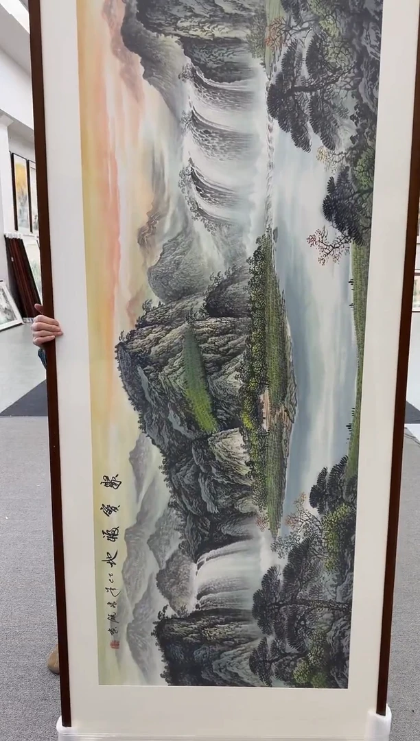 国画手绘 聚宝福地 219*88