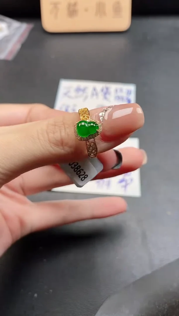 银S925镶嵌戒指翡翠51151