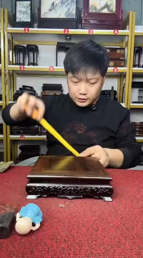 木非洲黑檀正方底座20*6CM