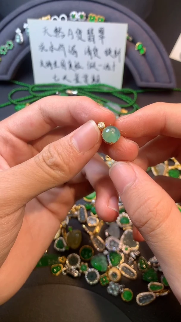 项链银S925镶嵌翡翠1