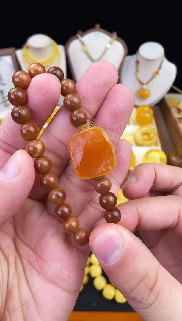 琥珀未镶嵌珠宝奇石柒月