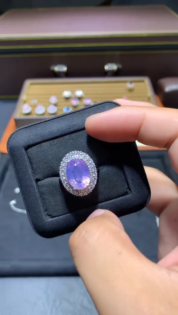 未镶嵌戒指水晶K96紫玉晶