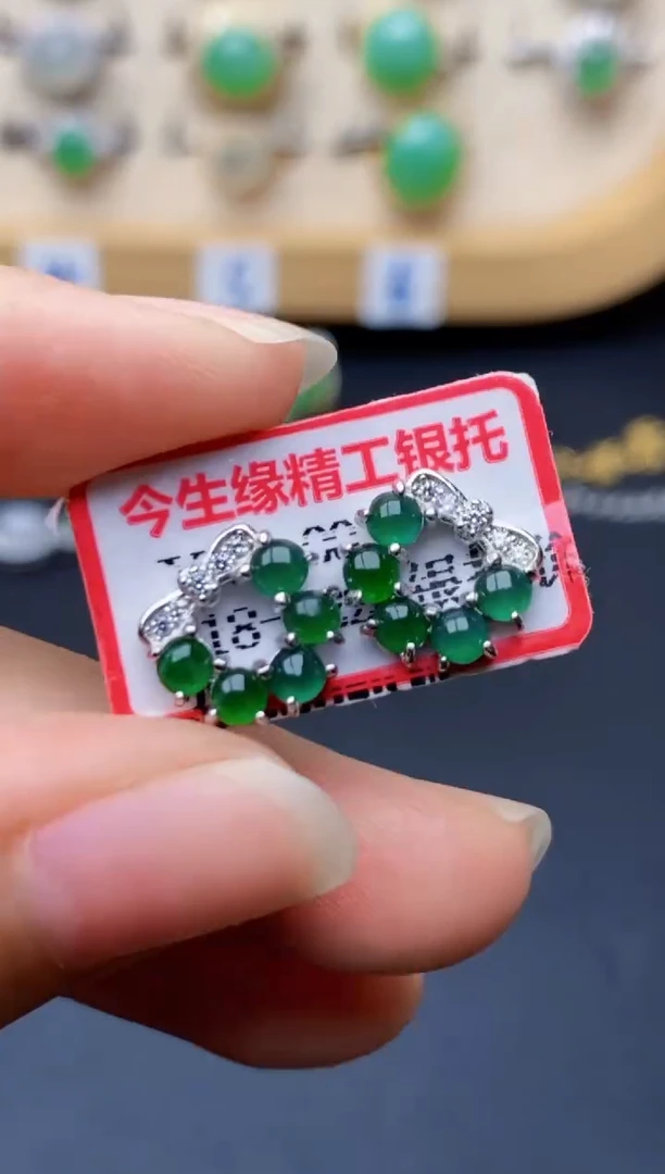 银S925镶嵌戒指翡翠6058