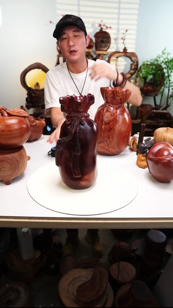 木香樟木摆件/花瓶