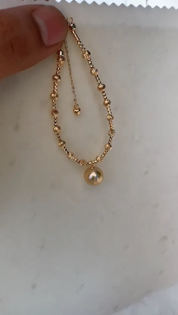 海水珍珠银S925镶嵌手链手链