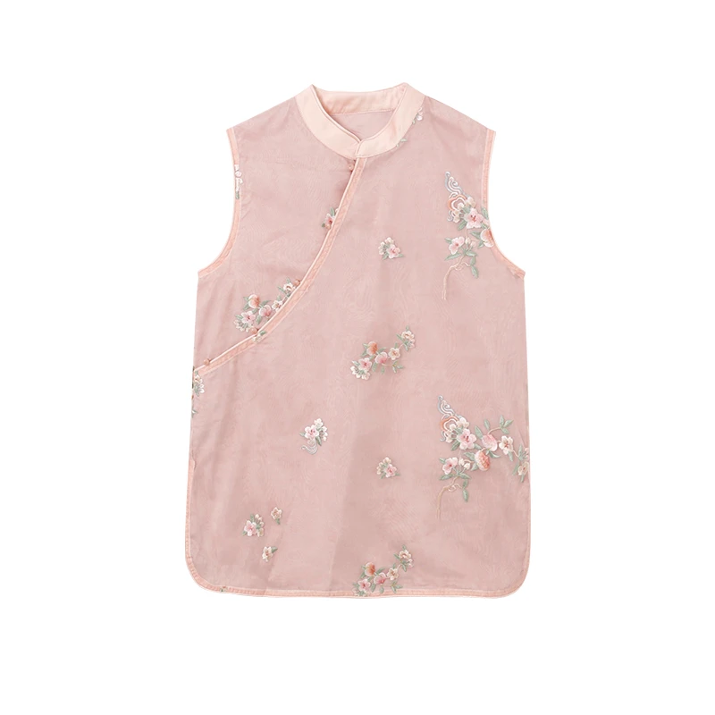 乐乐【予安】重工暗纹底刺绣提花上衣