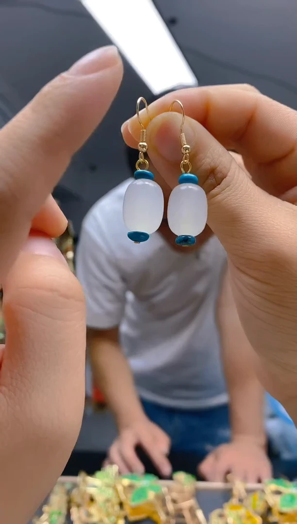 【闪购商品】玛瑙/玉髓耳饰合金63玛瑙饰品