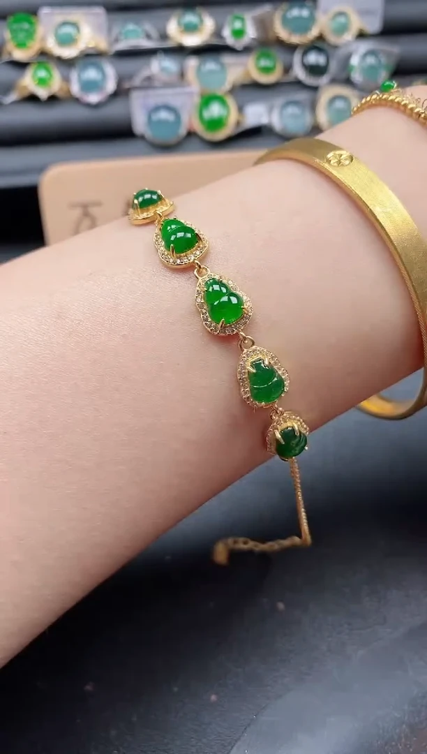 翡翠戒指银S925镶嵌5151-4