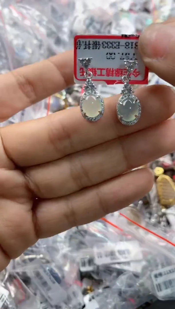 银S925镶嵌戒指翡翠11     4