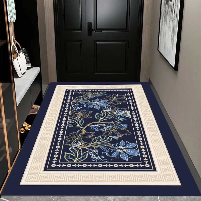 【中式黛蓝140*200cm】硅藻泥地毯厨房走廊防滑可剪吸水垫