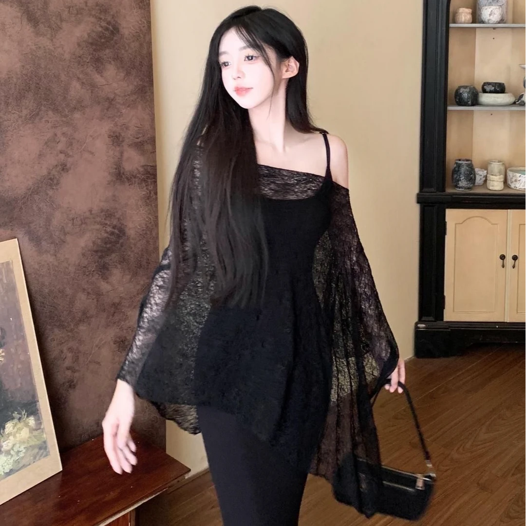 吊带连衣裙女轻奢高级感2025早春新款女装胖MM包臀裙紧身性感套装