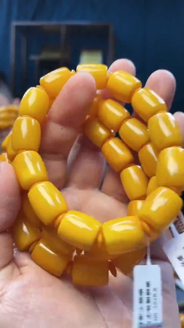 手串琥珀未镶嵌蜜蜡桶珠手串（多样性发其一）