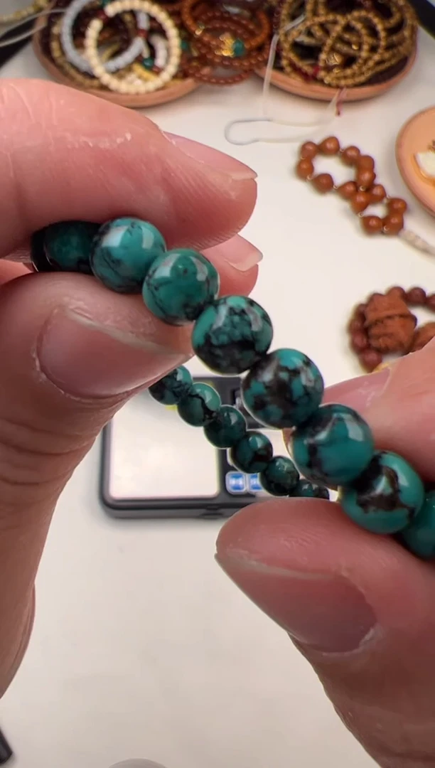 未镶嵌绿松石手链无胶松石手链