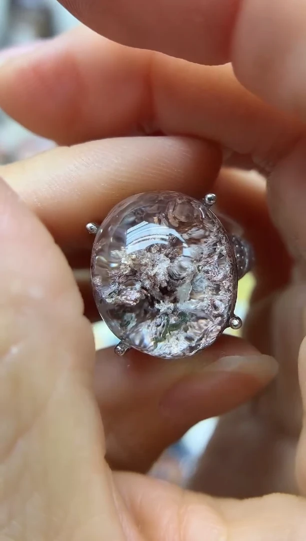 银S925镶嵌珠宝半成品水晶水晶水晶