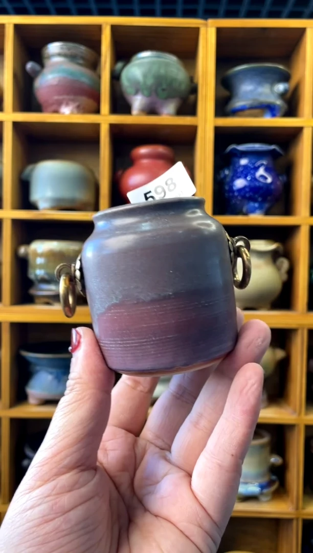 【闪购商品】陶598 内口4【喵喵团圆多肉盆】