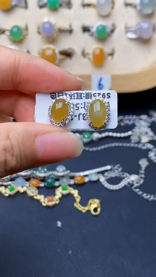 银S925镶嵌戒指翡翠3088