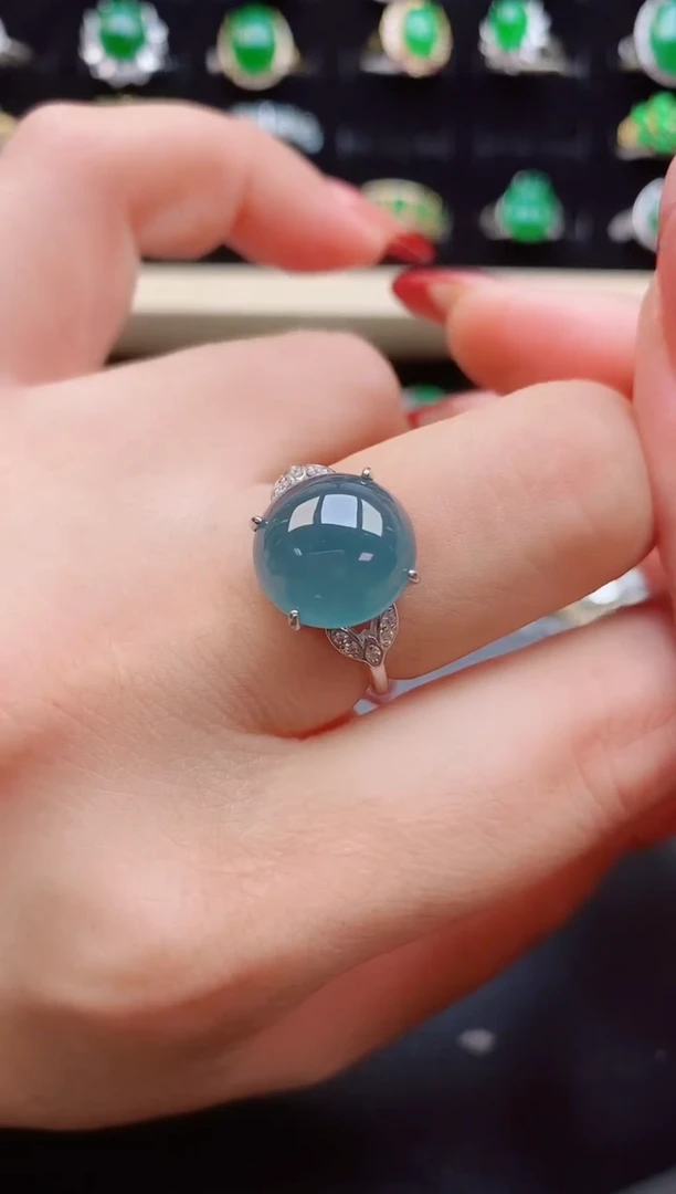 【闪购商品】翡翠戒指银S925镶嵌5080550