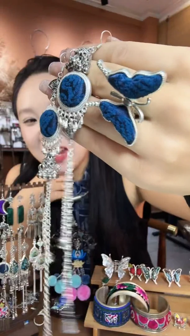 刺绣纯手工民族风耳环