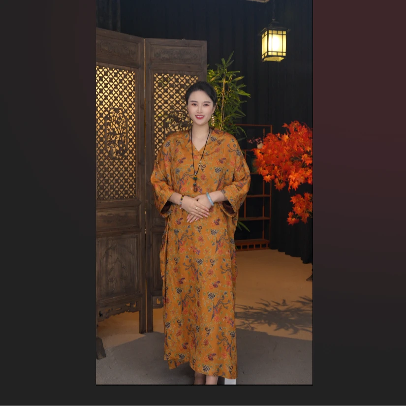 【凤求凰】阔太太时髦服装宽松袍子网红时尚炸街新款女装连衣裙