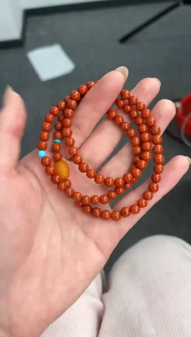 未镶嵌手链南红玛瑙C79-三圈天然南红