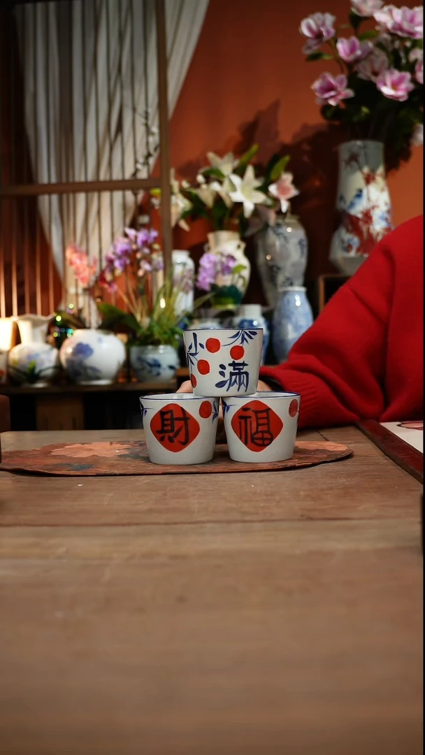 现代高温釉下彩手绘陶瓷餐具