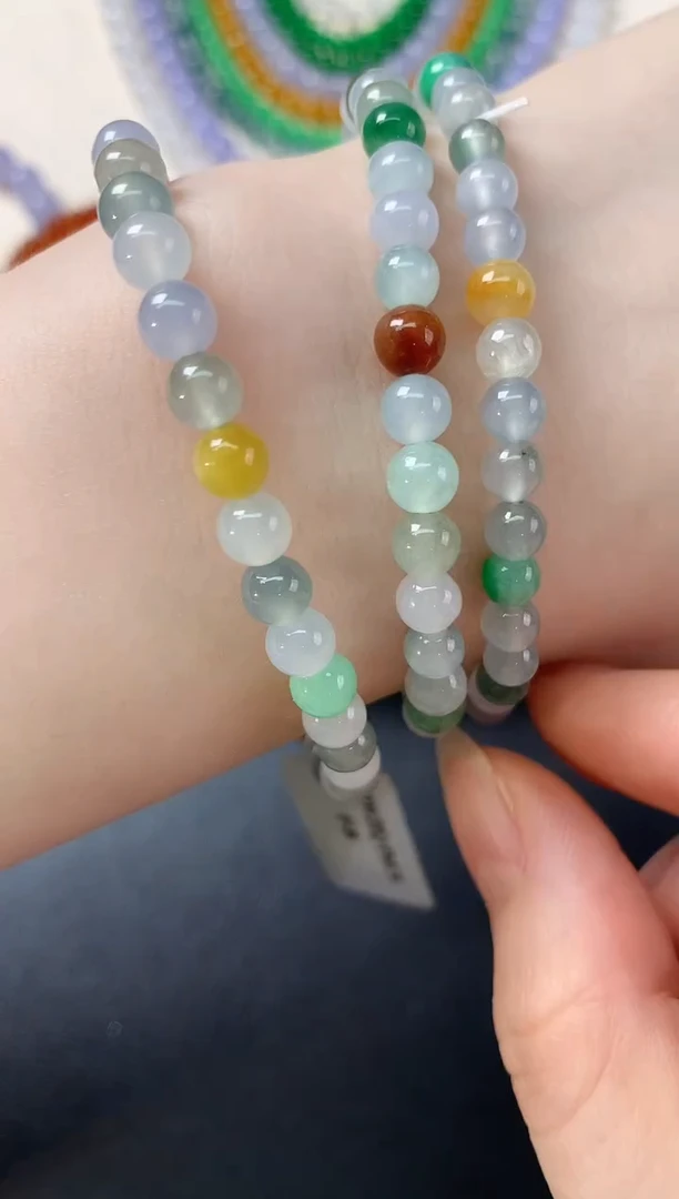 未镶嵌手串翡翠多样性发其一E397|380