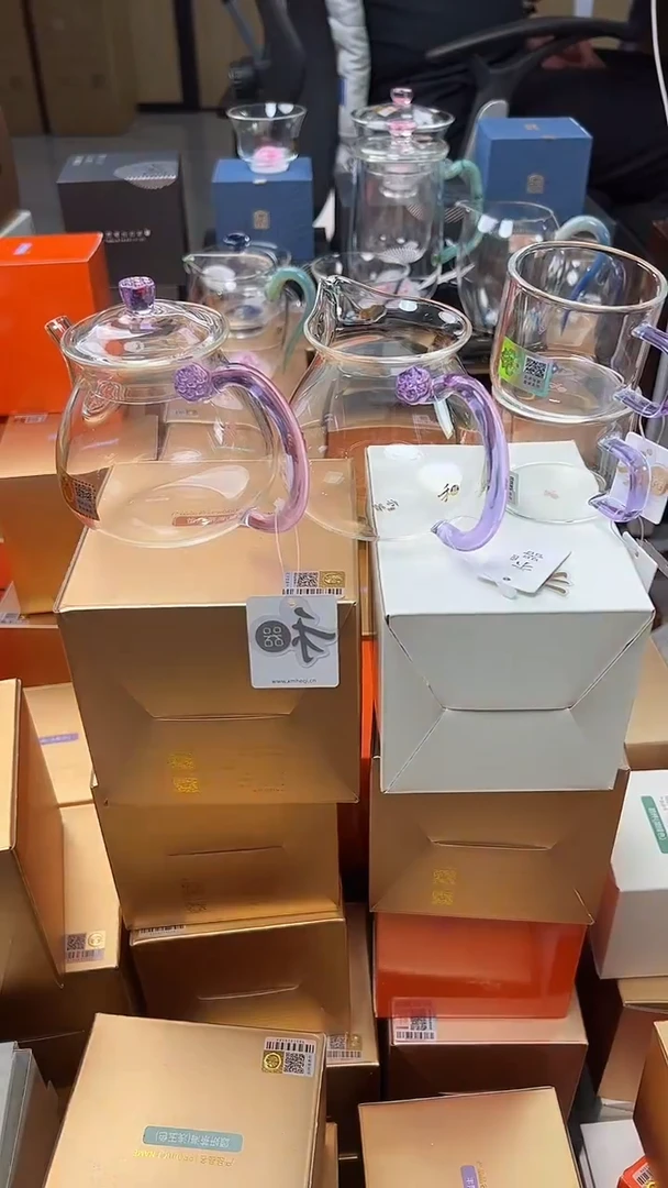 @@禾器晶彩清莲壶紫+浮莲紫+清禾杯紫2只