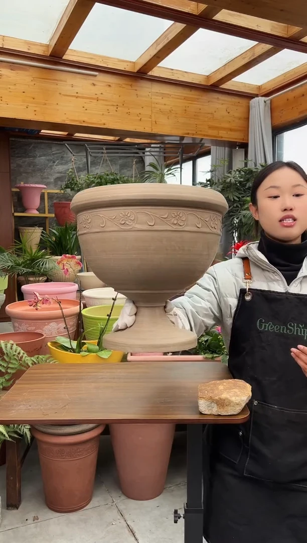 33*32/棕灰色外贸尾单福利酒杯花盆/G33