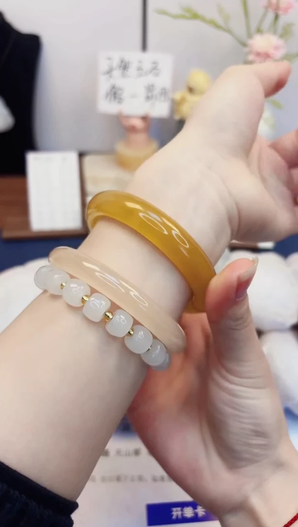 【闪购商品】石英质玉手镯未镶嵌111-财气镯-圈口59