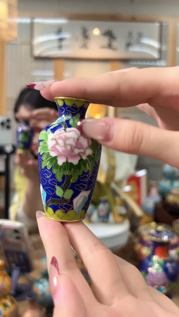 【闪购商品】景泰蓝3寸实地小瓶5只套SDP0002