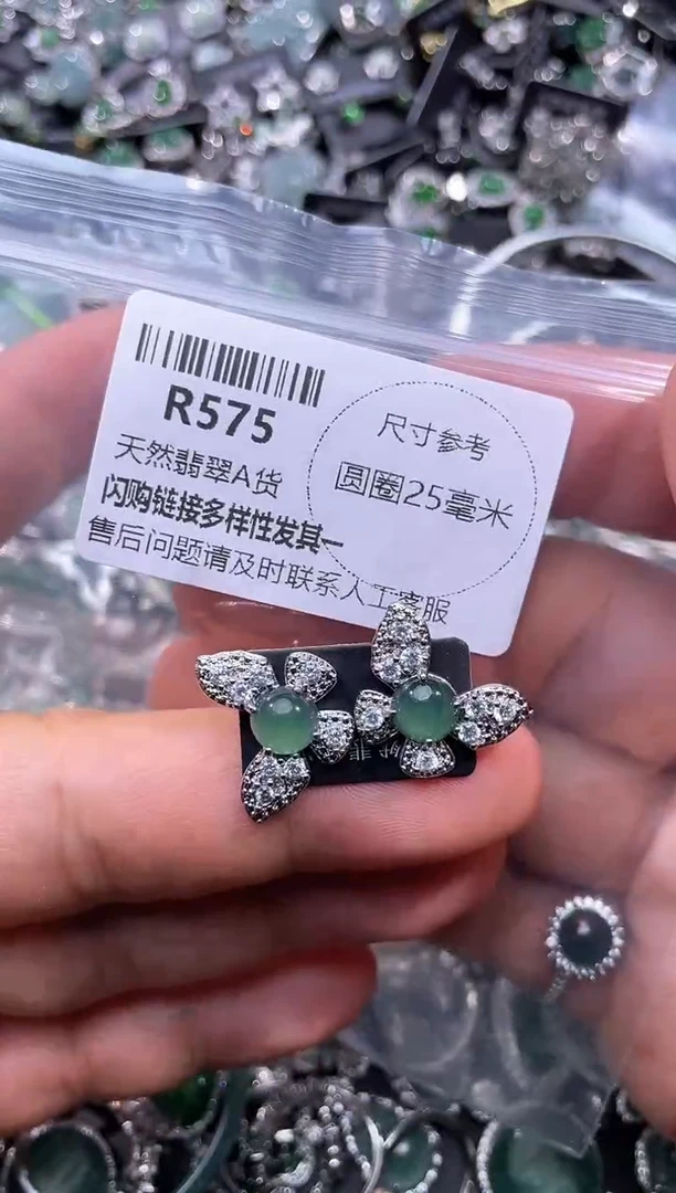 【闪购商品】翡翠颈饰未镶嵌R575耳钉
