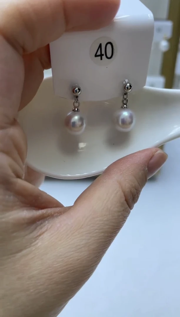 未镶嵌耳饰淡水珍珠40