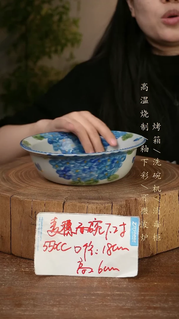 碗瓷景德镇手工手绘高温瓷釉下彩