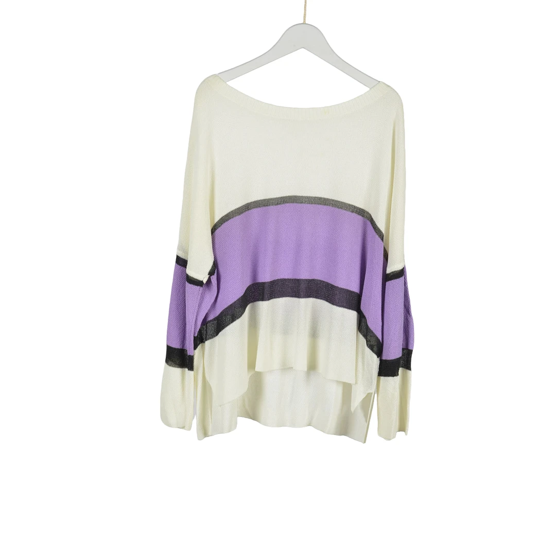 【专柜捡漏F-3】女装KNSLC春游出行衣服-毛衫5012-紫色大三码