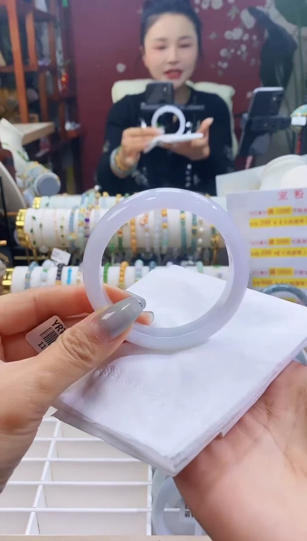 【闪购商品】翡翠手镯未镶嵌18冰紫5758/12.7*7.9