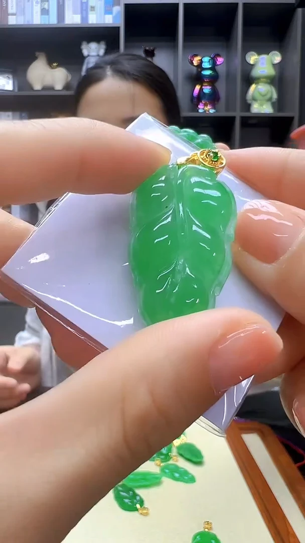 翡翠14K金镶嵌颈饰丹丹diy劲饰