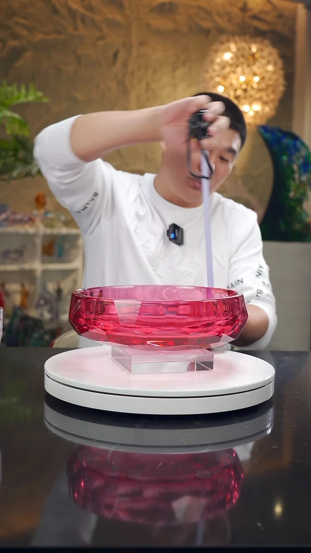 摆件金红切面果盘