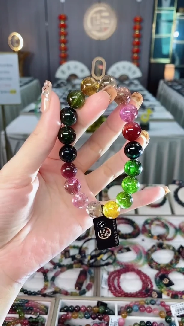 未镶嵌收藏级老矿色标净体单圈手串11mm+碧玺小*晗dan一物一证