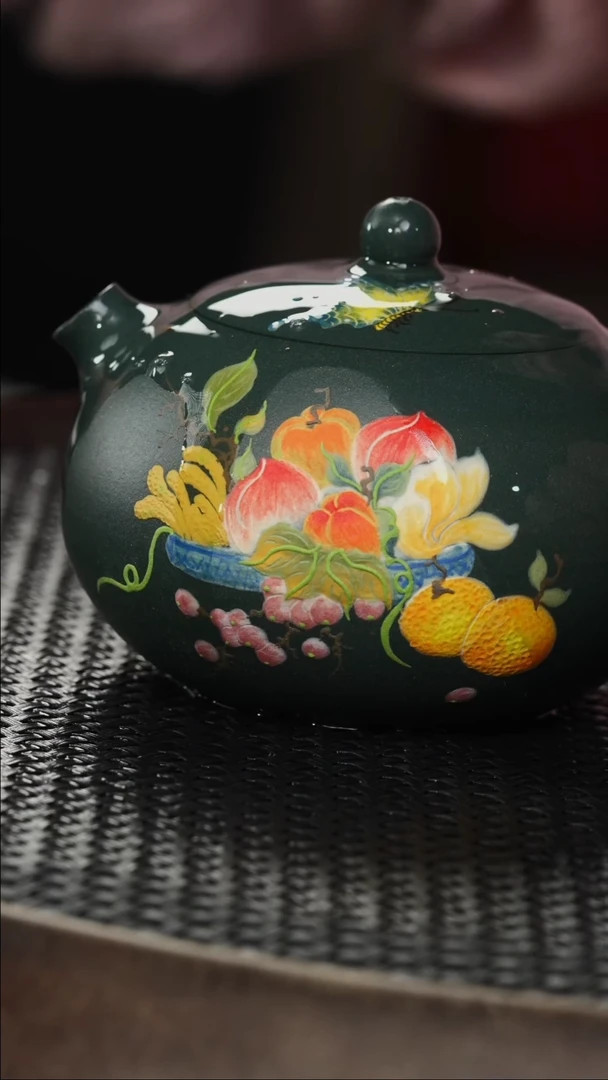 茶壶紫砂墨绿泥 西施