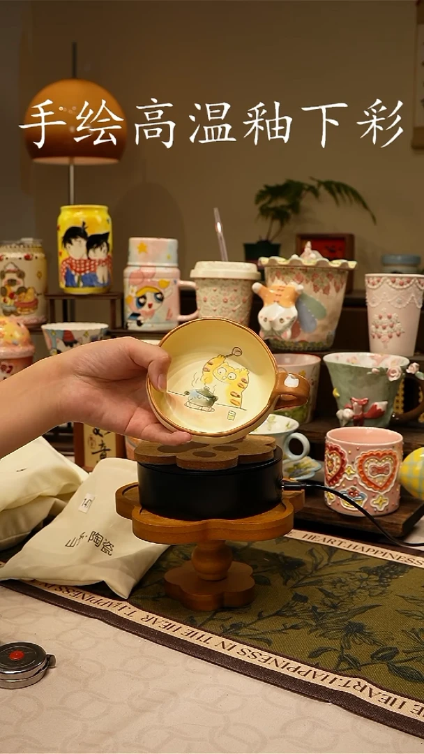 杯子1471景德镇高温釉下彩系列