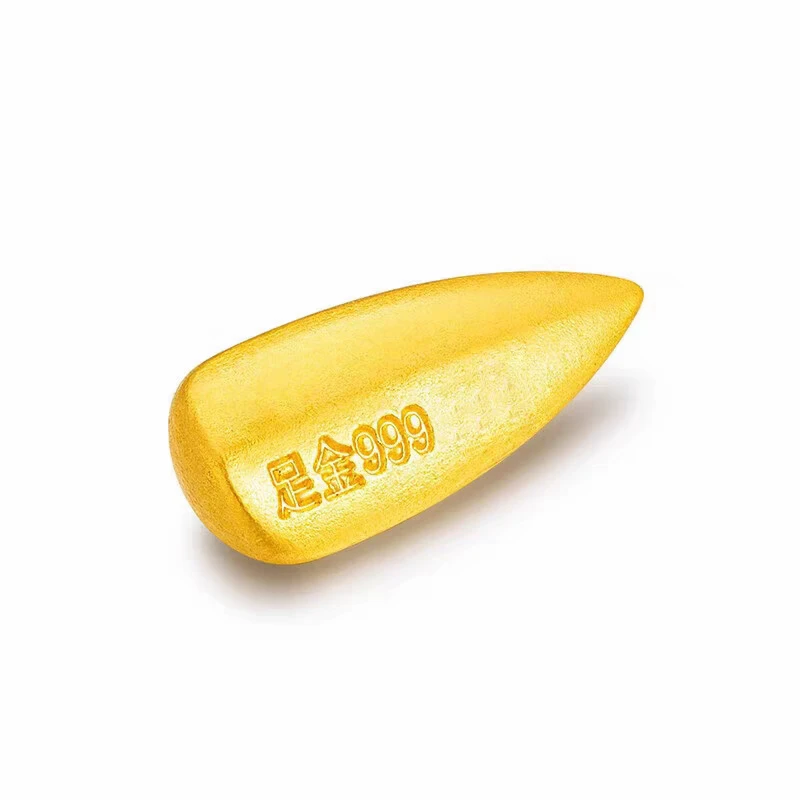 桂金珠宝足金999 1g金瓜子情侣结婚礼物送女友精致