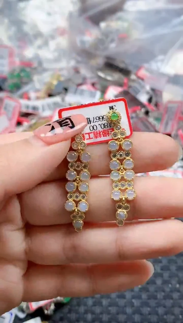 银S925镶嵌戒指翡翠天然A货缅甸翡翠