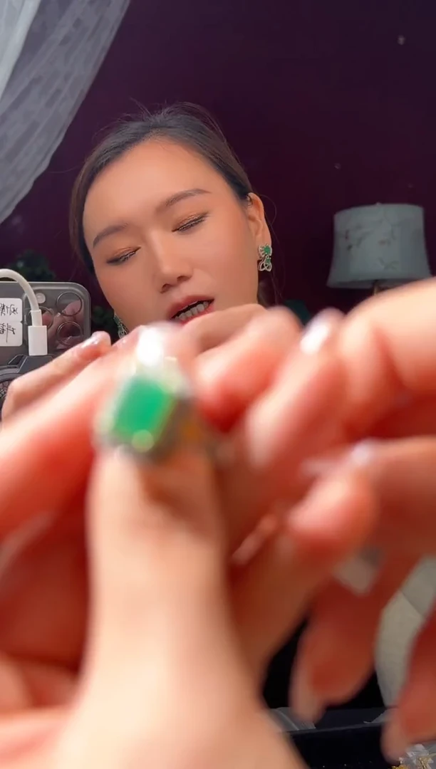 未镶嵌戒指祖母绿天然祖母绿戒指