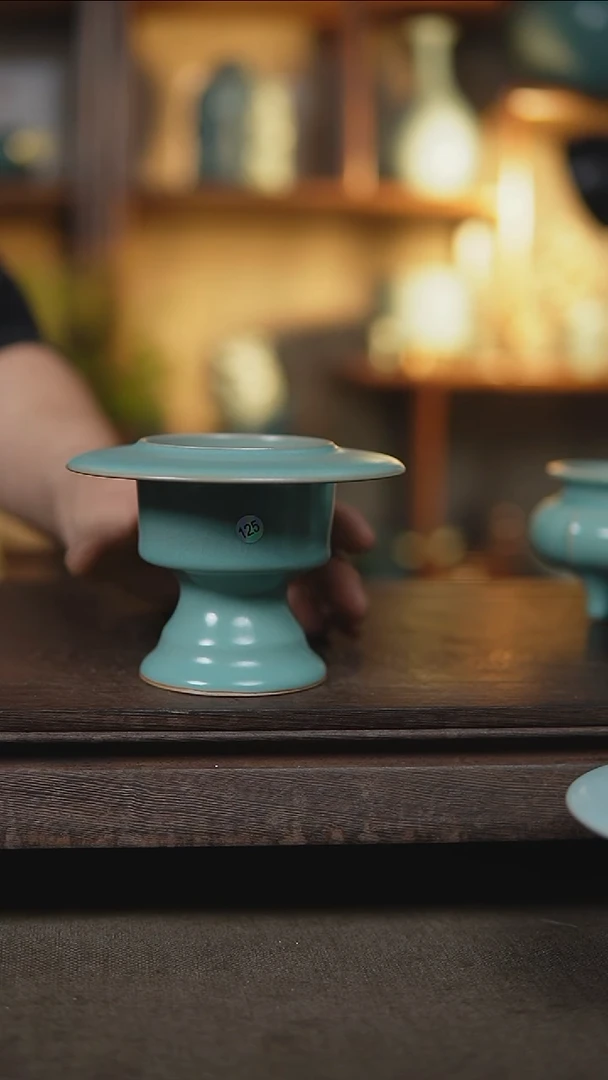 【闪购商品】杯仿古天青纯手行炉瑕125