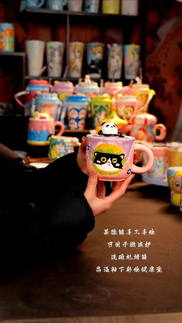 景德镇陶瓷手工手绘杯杯