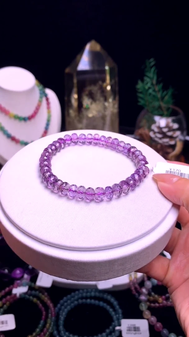 水晶手链未镶嵌【梦源珠宝】天然水晶单圈手链