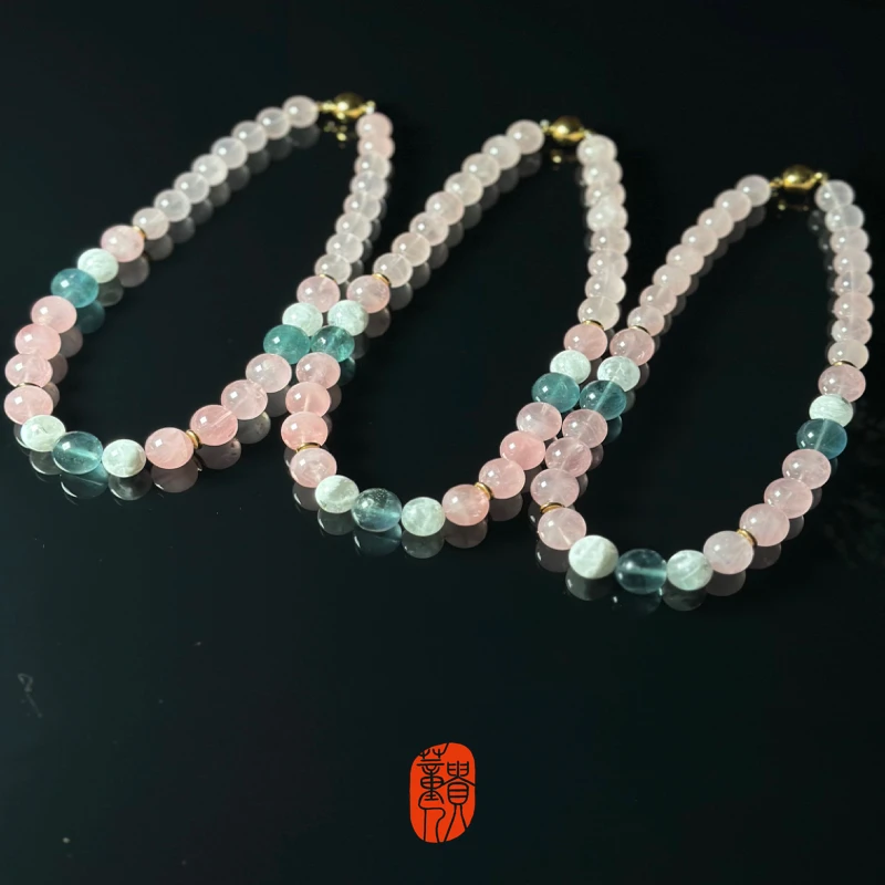 天然老矿马达加斯加粉水晶项链 多样性发货（发其一）
