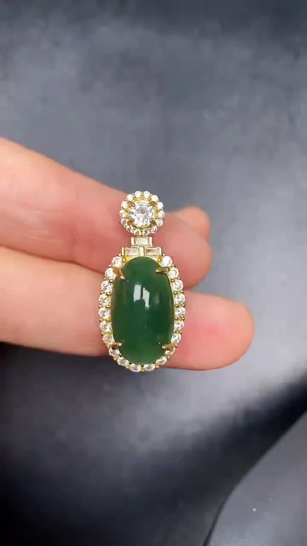 银S925镶嵌戒指翡翠1230