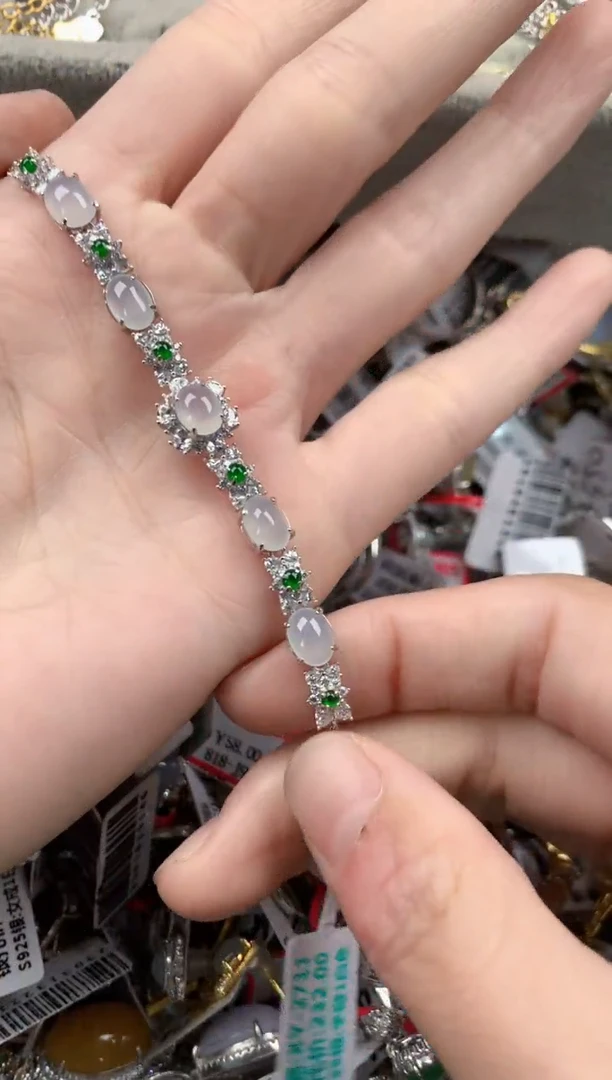 银S925镶嵌戒指翡翠555          6