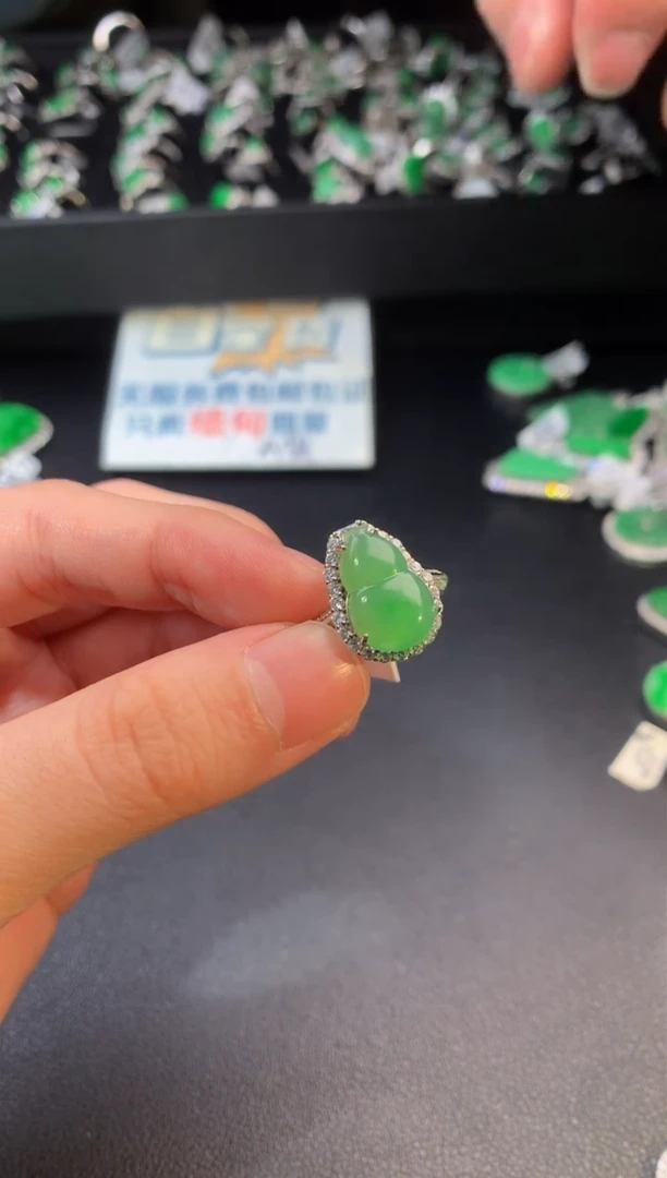 【闪购商品】翡翠戒指银S925镶嵌翡翠